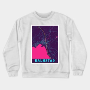 Halmstad Neon City Map Crewneck Sweatshirt